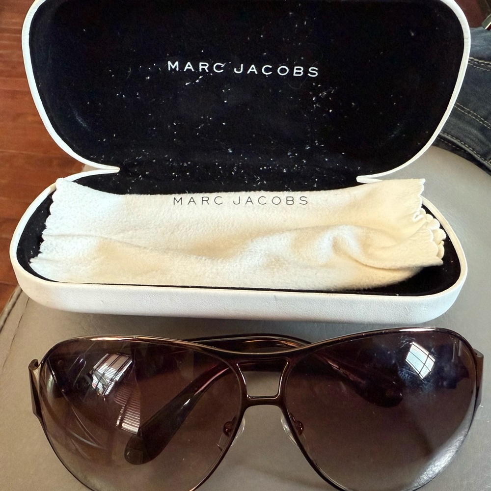 Marc Jacobs Dark Brown Aviator Sunglasses